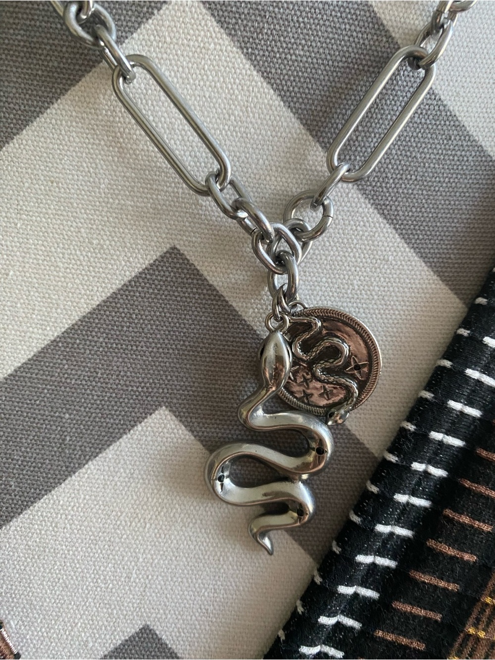 Johnny Was Snake Charm Necklace - Picture 4 of 6